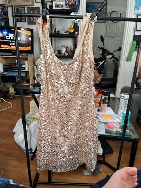 Guess Sequin Formal Dress - Blush